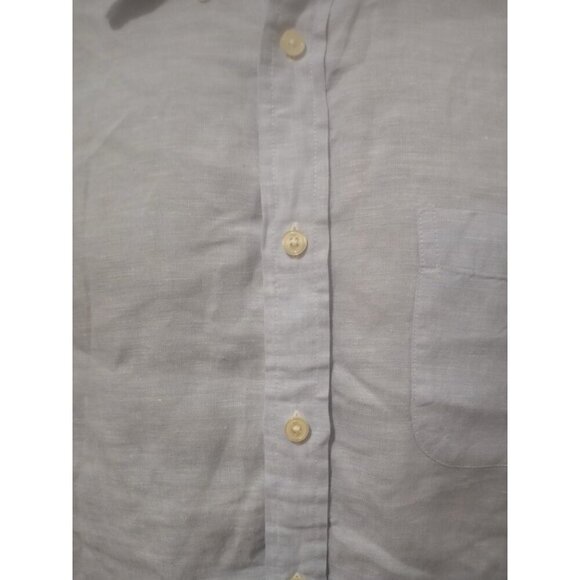 Brooks Brothers Regent Fit Short Sleeve Linen Blue Small S Original Polo Shirt - Picture 3 of 12